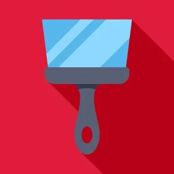 Putty knife construction tool flat design icon Stock Illustration
