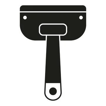 Putty knife construction tool icon creating repair work Stock Illustration