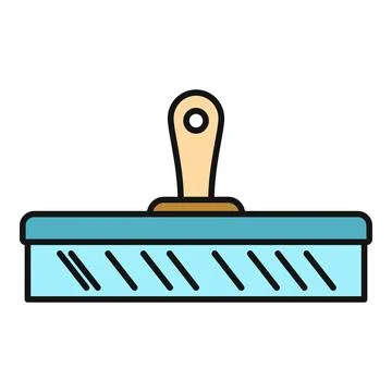 Putty knife construction tool icon for building repair Stock Illustration