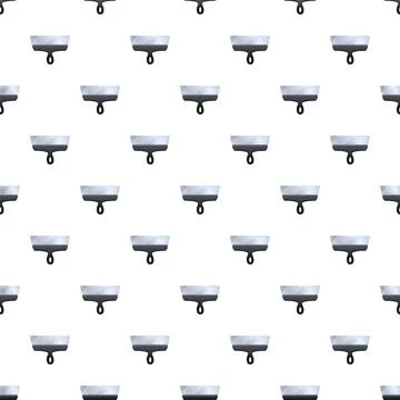 Putty knife construction tool seamless pattern on white background Illustrazione stock