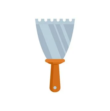 Putty knife drywall icon flat isolated vector Stock Illustration