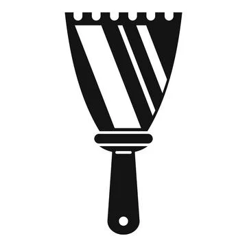 Putty knife drywall icon, simple style Stock Illustration