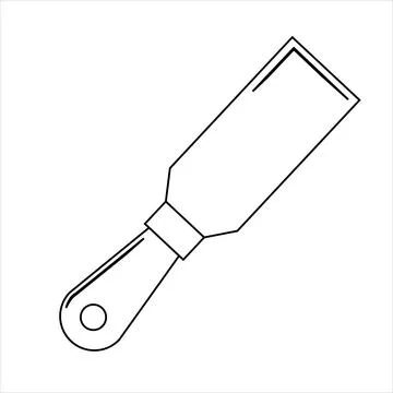 Putty knife flat icon, build and repair, spatula sign vector graphics Stock Illustration