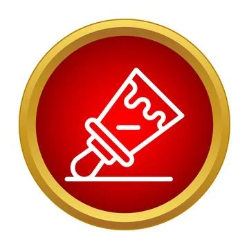 Putty knife icon applying compound for construction repair Stock Illustration