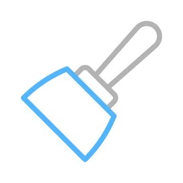 Putty knife icon. Concept of construction, repair, and renovation. Ilustração Stock
