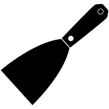 Putty knife icon. Putty Knife with Hammer End Handle. Build and repair sign.. Illustrazione stock
