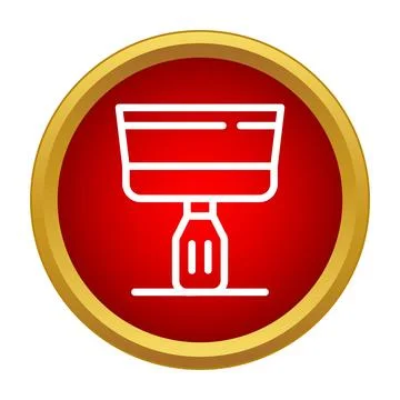 Putty knife icon representing building renovation work Stock Illustration