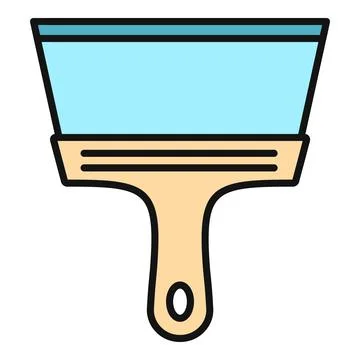 Putty knife icon representing home improvement and construction Stock Illustration