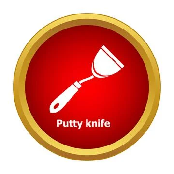 Putty knife icon representing renovation and manual labor Stock Illustration