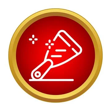 Putty knife icon showing construction and renovation repair tool Stock Illustration