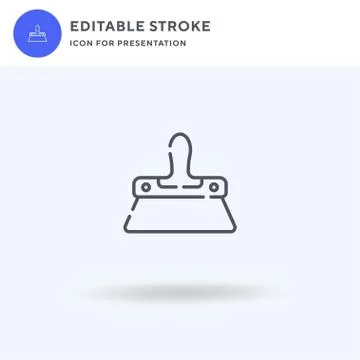 Putty Knife icon vector, filled flat sign, solid pictogram isolated on white, Stock Illustration