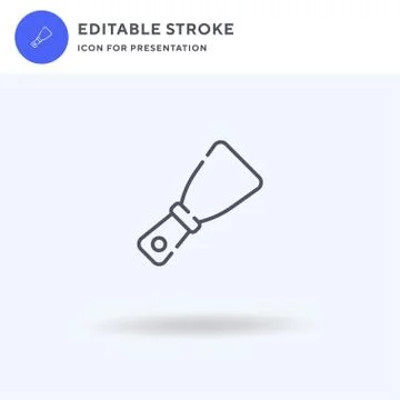Putty Knife icon vector, filled flat sign, solid pictogram isolated on white, Stock Illustration