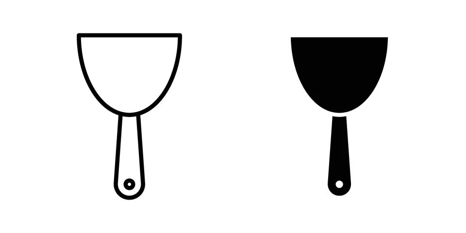 Putty knife icon for web projects Stock Illustration