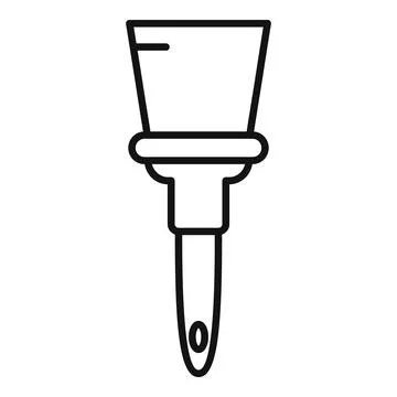 Putty knife with plastic handle for repairing and construction works Illustration