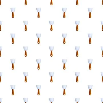 Putty knife scraper tool renovation seamless pattern Ilustração Stock