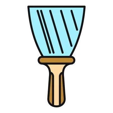 Putty knife tool for plastering and construction works Stock Illustration
