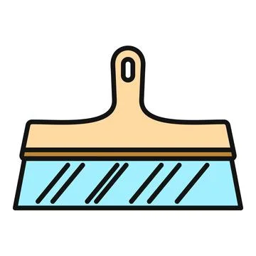 Putty knife tool preparing surface for repair Stock Illustration