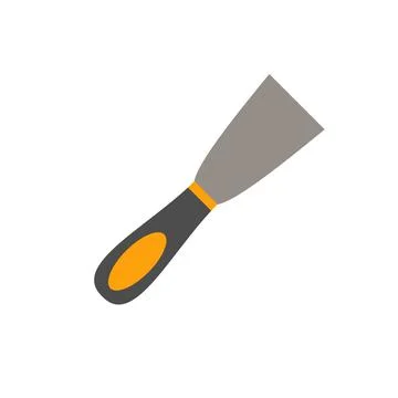 Putty knife. Working tool Illustration in flat style. Stock Illustration