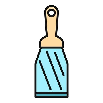 Putty knife working tool vector flat icon Stock Illustration