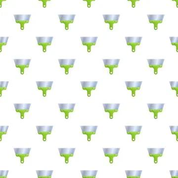 Putty knives forming seamless construction tool pattern background Illustrazione stock