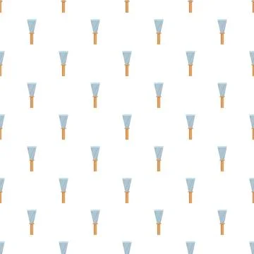 Putty knives forming a seamless pattern on a white background Stock Illustration