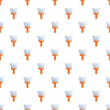 Putty knives seamless pattern for diy construction tools Illustrazione stock