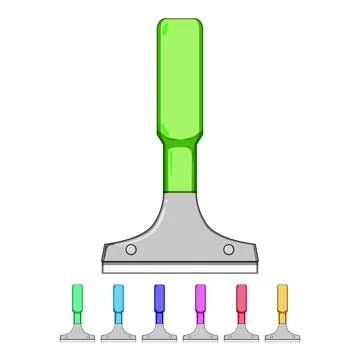 Putty paint scraper cartoon vector graphic Ilustración de archivo