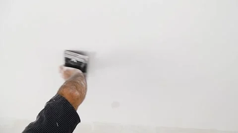 Putty of walls and ceiling Stock Footage 220032154