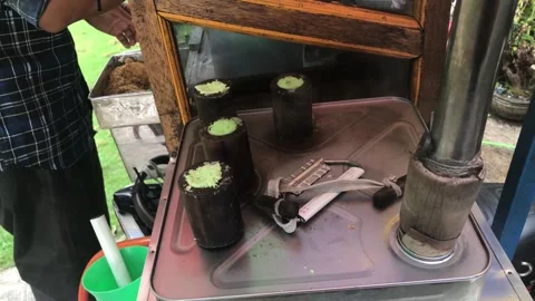 Putu cake cooking tools Stock Footage 266675572