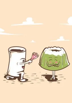 Putu Food Stock Illustration