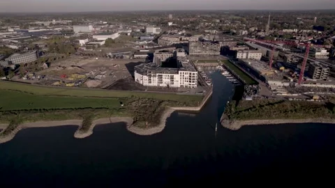 PUUR21 development plot, finished Kade Noord apartment building complex Stock Footage 164832017