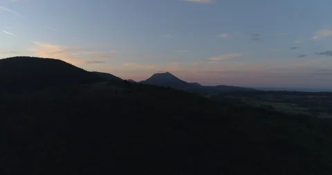 Puy-de-Dôme Drone view Stock Footage 125996392