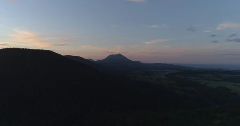 Puy-de-Dôme Drone view Stock Footage 125996622