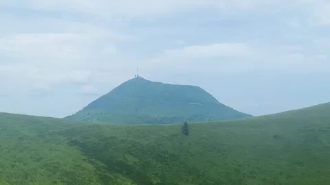 Puy de Dome view with train Stock Footage 279417422