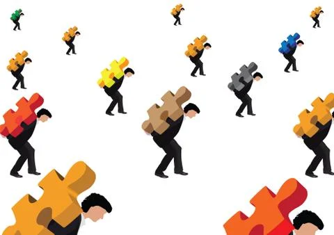 Puzleworking business イラスト素材