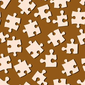 Puzzelstücke graphical seamless pattern design with puzzle pieces Copyrigh.. Stock Photos