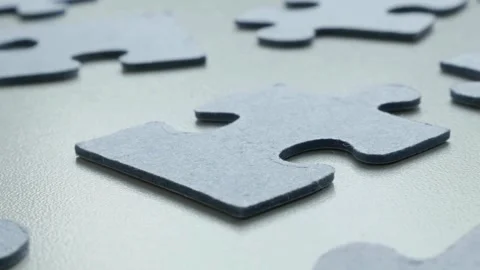 Puzzle 3d animation Decision, solution of problem, issue found Rotation Pieces Stock Footage 336248555