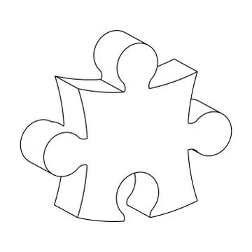 Puzzle 3d silhouette vector symbol icon design. Stock Illustration