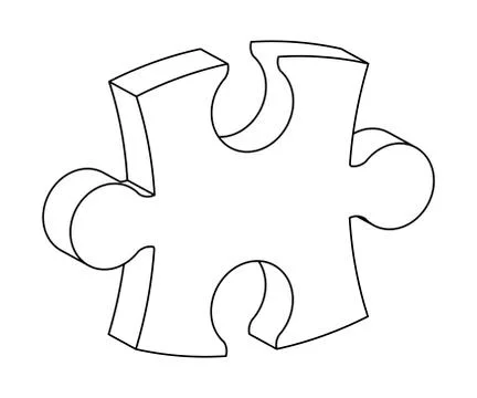 Puzzle 3d silhouette vector symbol icon design. Illustrazione stock