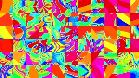 Puzzle abstract loop element for vj for background comp  Stock Footage 50273055