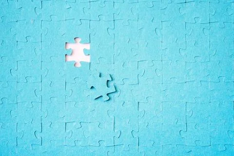 The puzzle is assembled. Missing jigsaw puzzle pieces. Business concept. Co.. Stock Photos