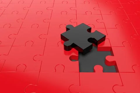 Puzzle background. 3D rendering. Stock Illustration