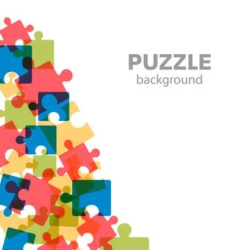 Puzzle background frame for text, vector illustration Stock Illustration