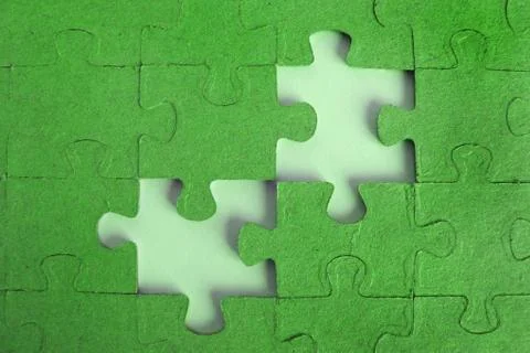 Puzzle, background, green Stock Photos