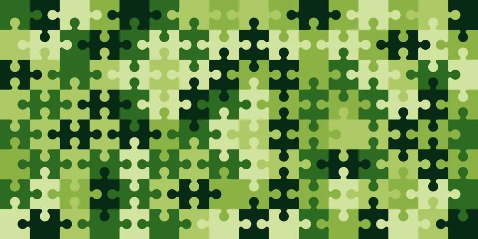 Puzzle background horizontal vector group of puzzle pieces Stock Illustration