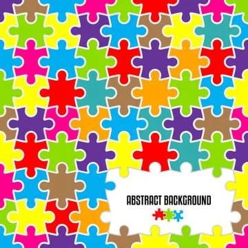 Puzzle background with place for text Stock Illustration