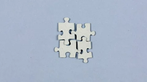 Puzzle being connected Video stock 160897470