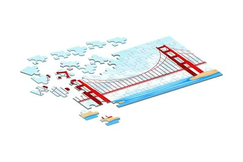 Puzzle board game to problem solving, pattern recognition flat vector Stock Illustration