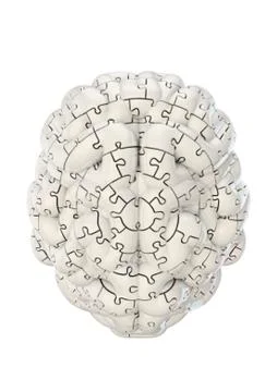 Puzzle brain Stock-Illustration