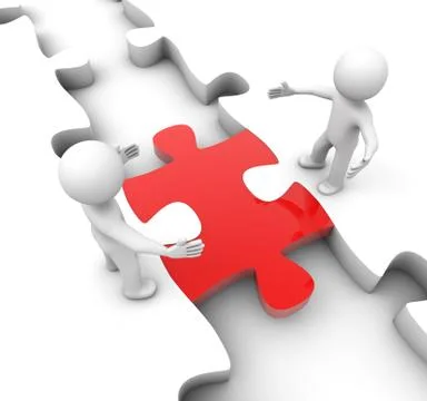 Puzzle bridge Stock Illustration